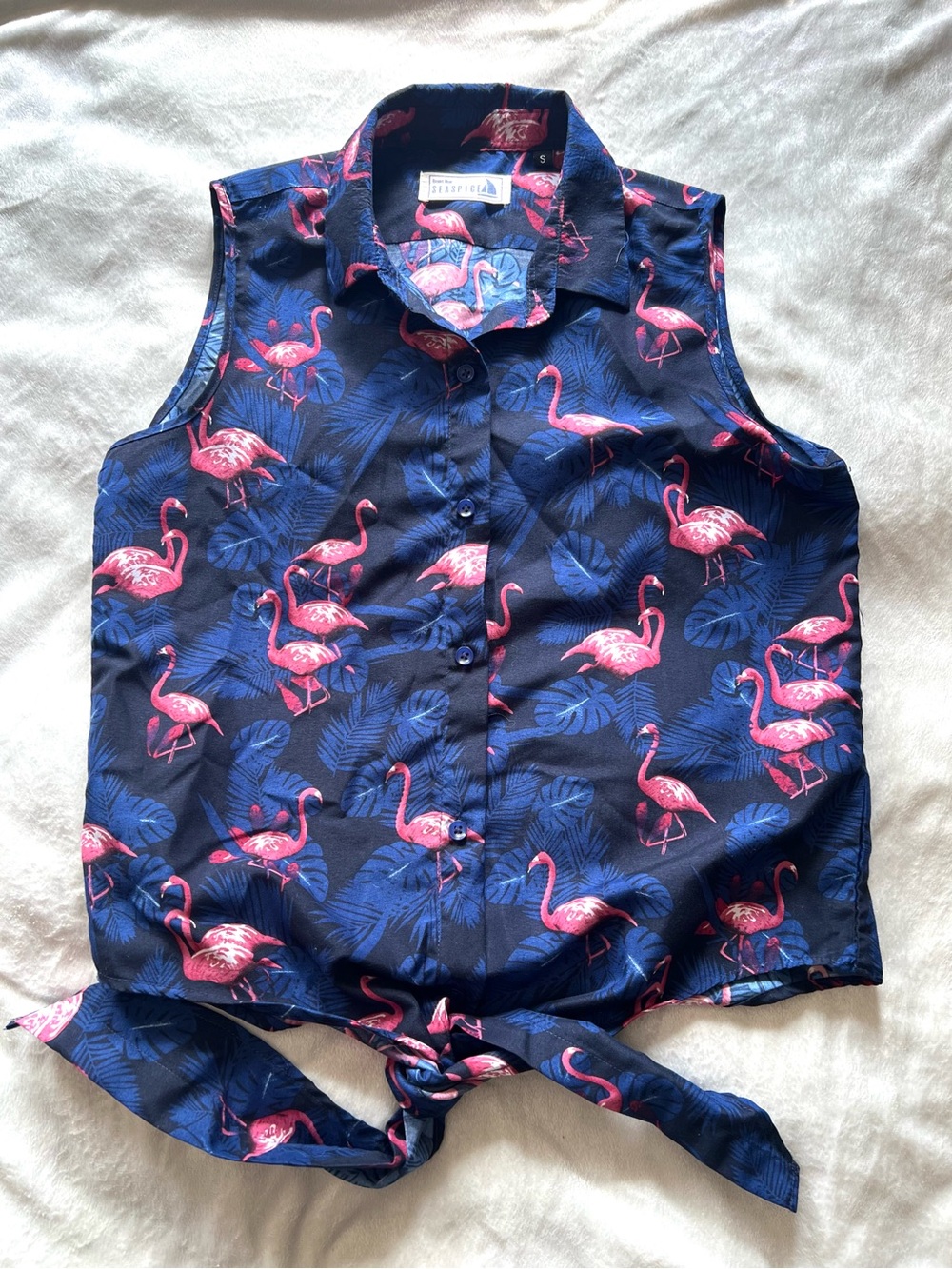 Women’s Tropical Flamingo Tank Top Size M